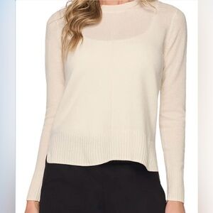 Cashmere Luxurious Lightweight Ivory Sweater NWT Size Small Pure Cashmere